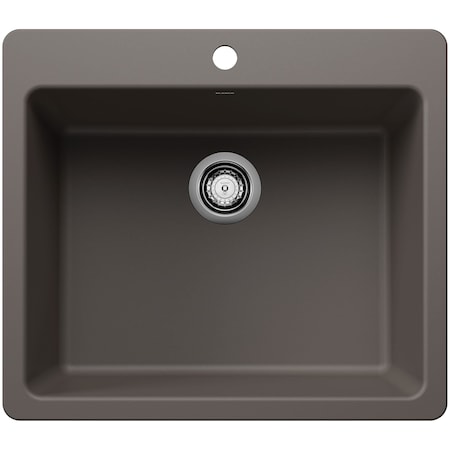 Blanco Liven 25 in. Drop-In/Undermount Single Basin SILGRANIT Kitchen Sink 443224